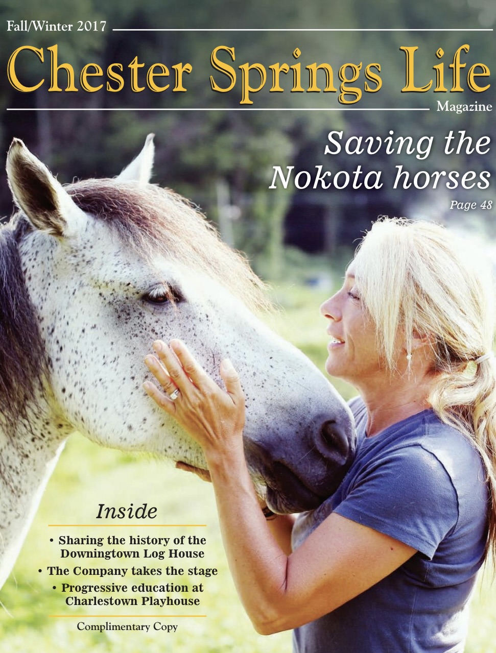 Chester Springs Life Magazine Features The Nokota Preserve